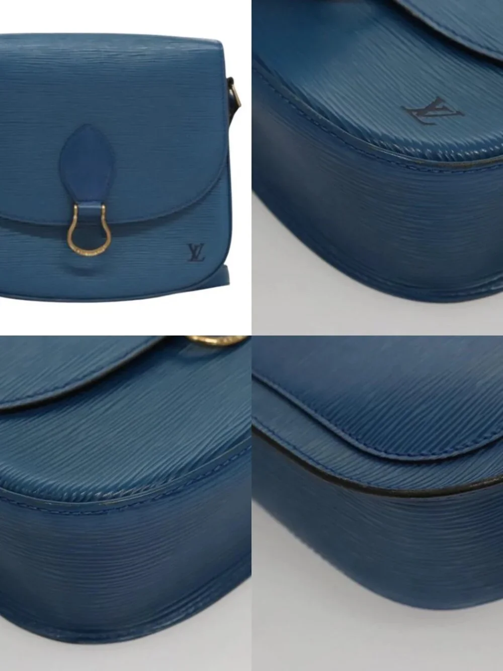 LOUIS VUITTON Epi Saint Cloud GM Shoulder Bag Toledo Blue M52195 LV Auth 117532